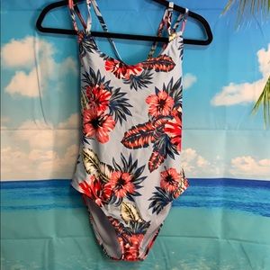 Kona Sol Floral One Piece Medium BB35